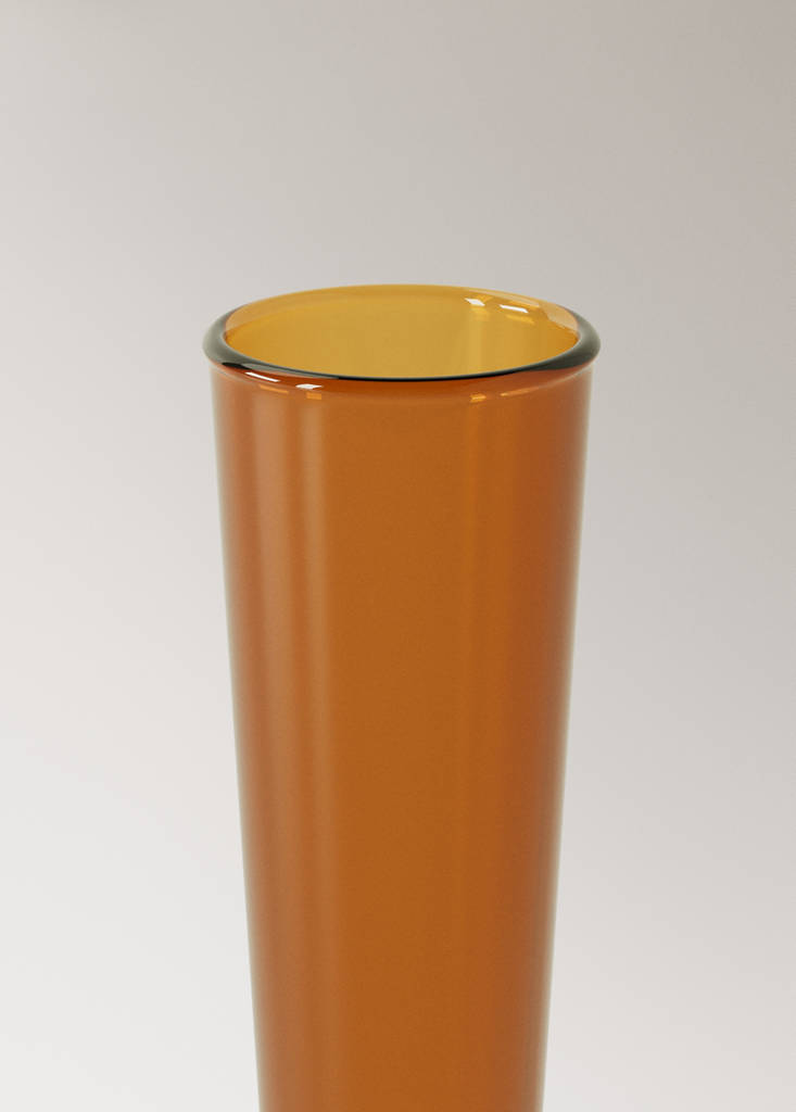 Small borosilicate bud vase — Ochre
