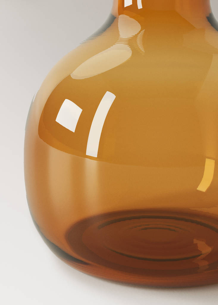 Small borosilicate bud vase — Ochre