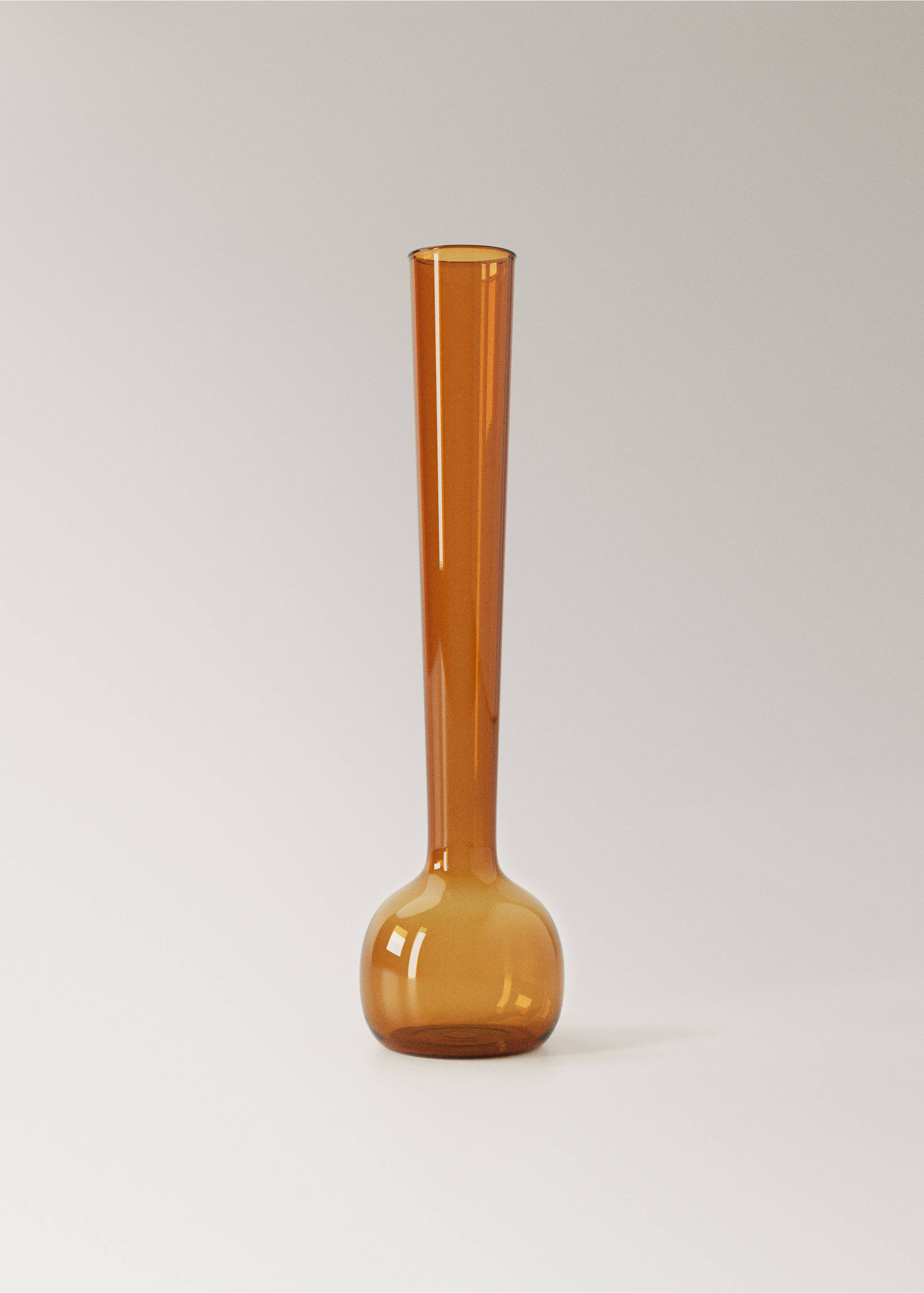 Small borosilicate bud vase - Article without model, Ochre. Ref: 37003292-00.