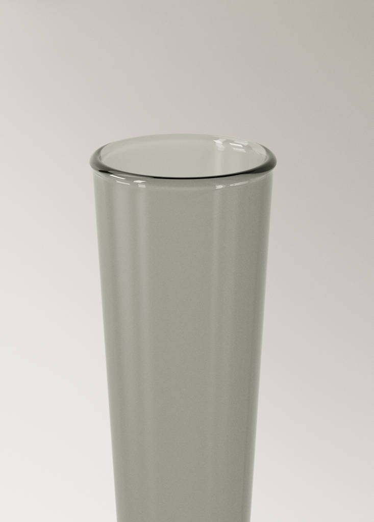 Small borosilicate bud vase — Grey