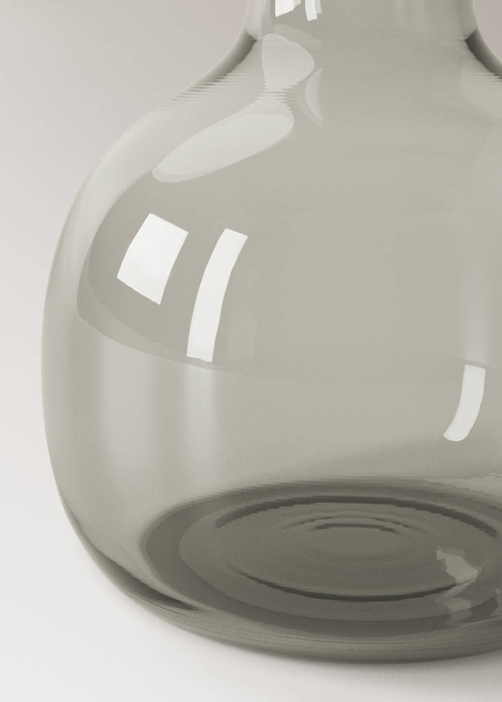 Small borosilicate bud vase — Grey