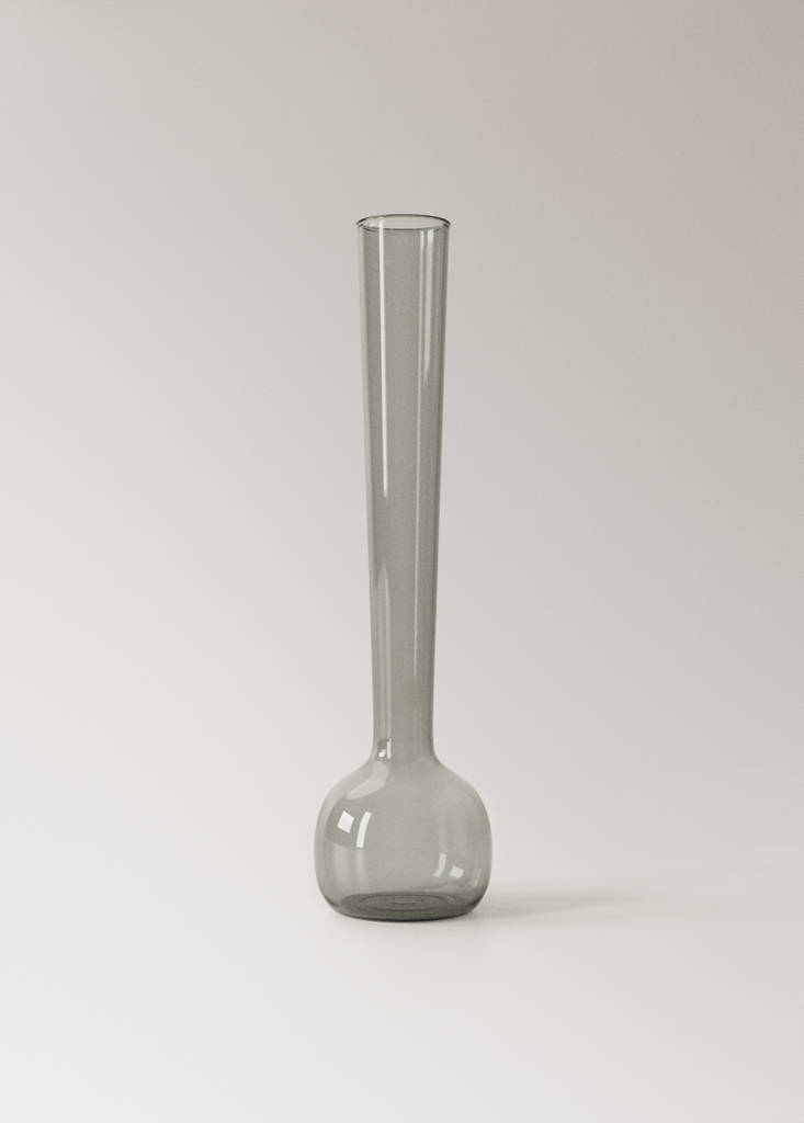 Small borosilicate bud vase — Grey