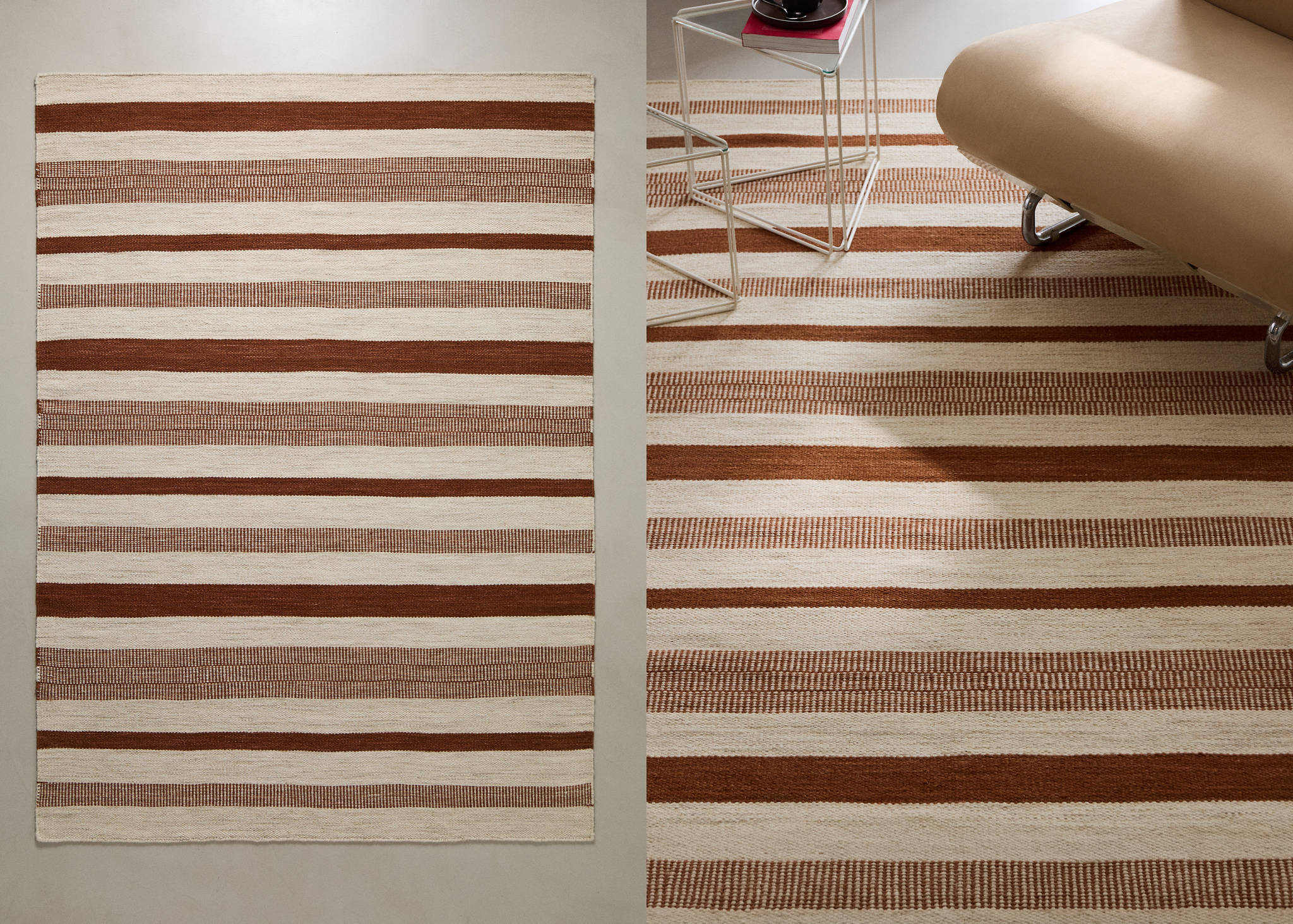 Wool stripe rug - Panoramic plane
