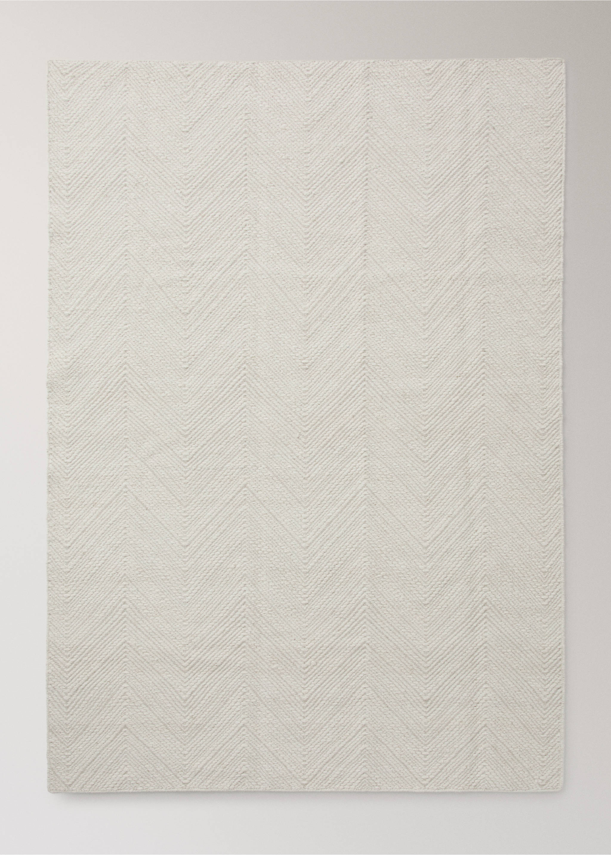 Wool herringbone rug 160 x 230 cm - Article without model, Off White. Ref: 37003303-00.