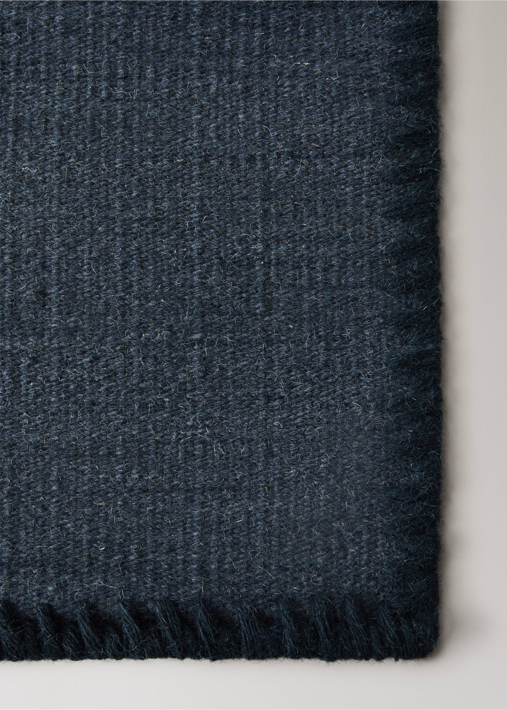 Medium melange carpet with stitched border - Details of the article 2, Blue. Ref: 37003308-00.