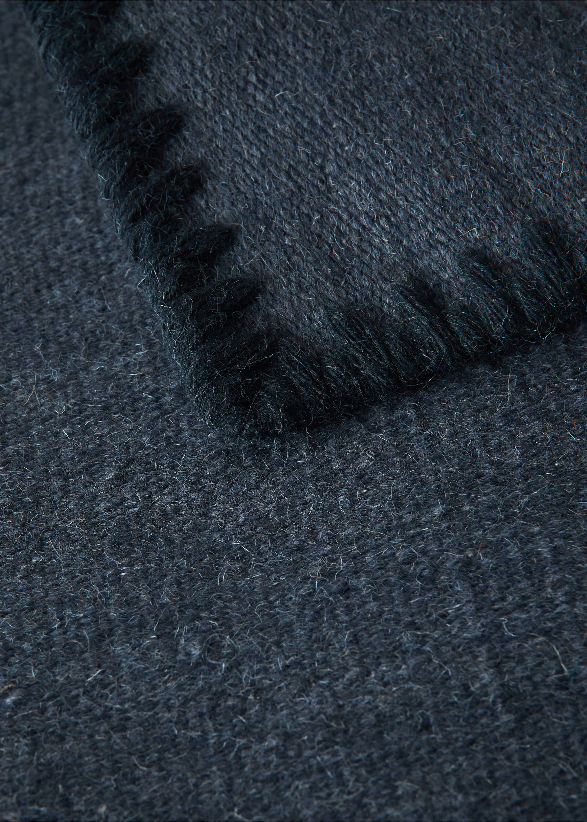 Medium melange carpet with stitched border - Details of the article 3, Blue. Ref: 37003308-00.