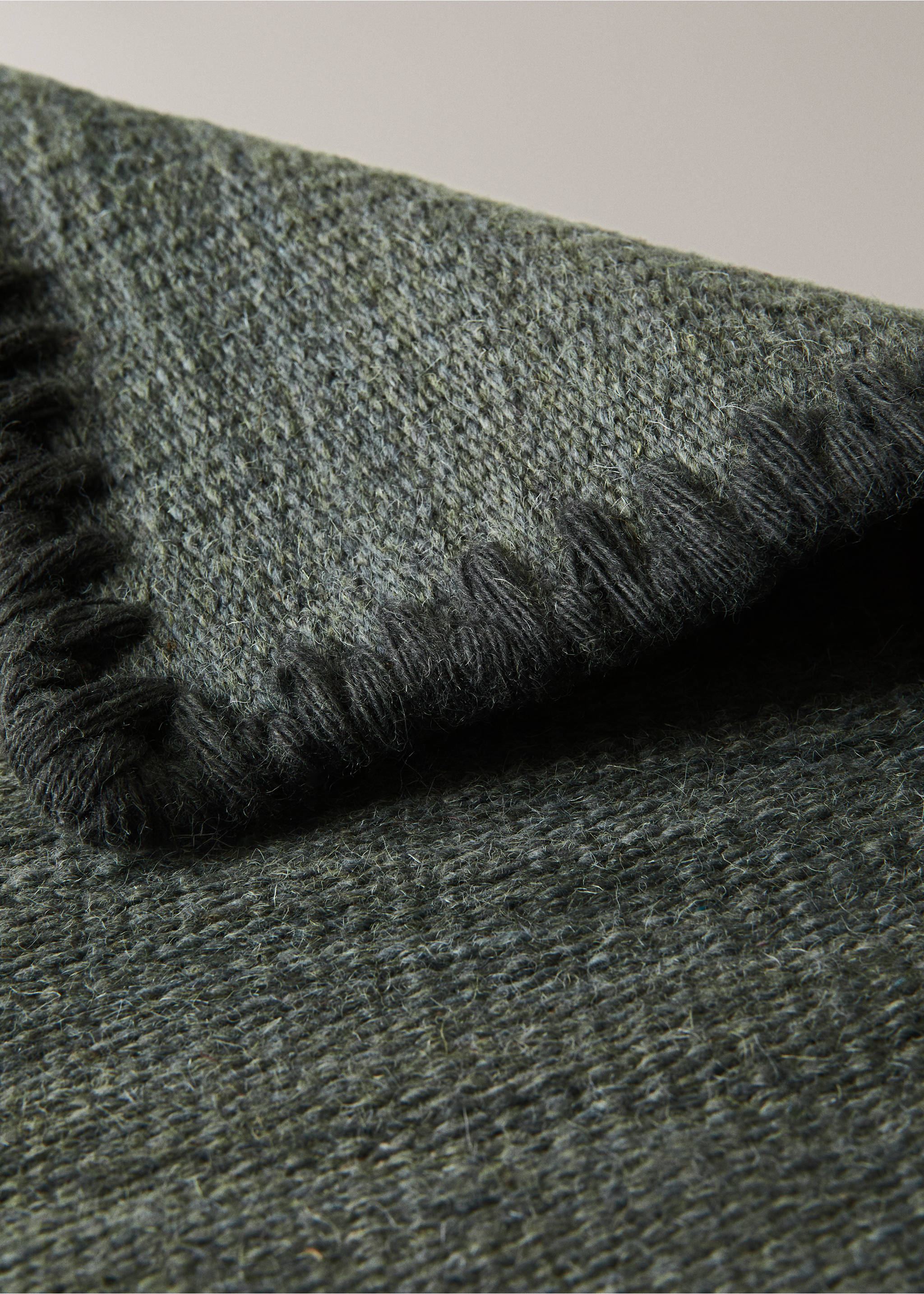 Cotton and wool rug 60x120 - Details of the article 3, Aqua Green. Ref: 37003310-00.