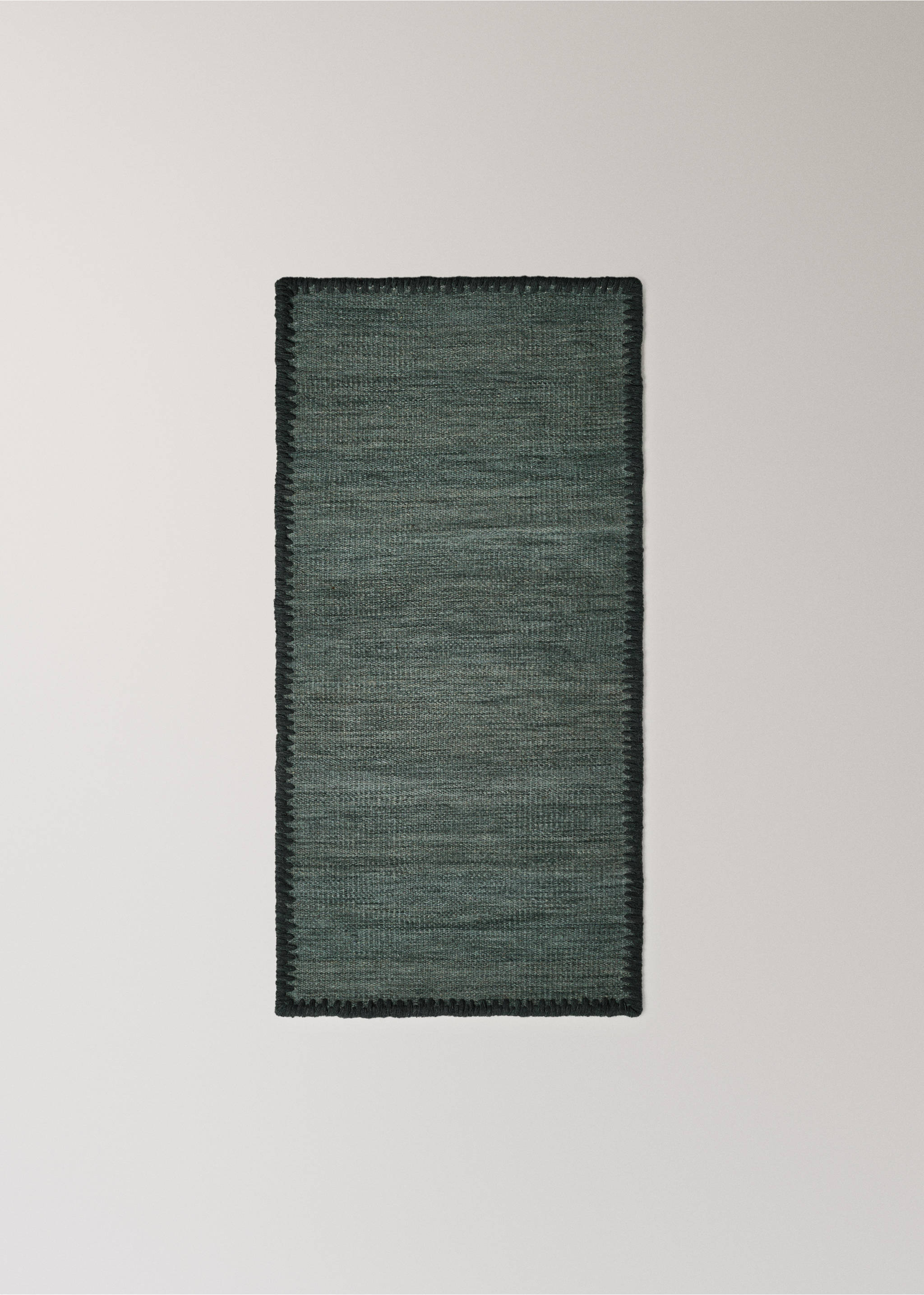 Cotton and wool rug 60x120 - Article without model, Aqua Green. Ref: 37003310-00.