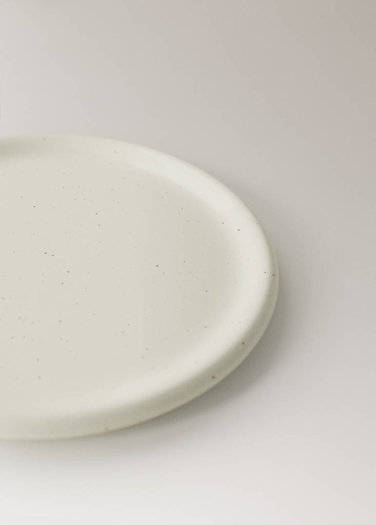 Stoneware coasters with spots — Off White