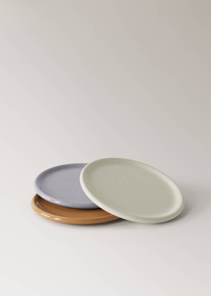 Stoneware coasters with spots — Off White