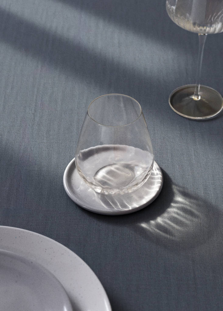 Stoneware coasters with spots — Blue