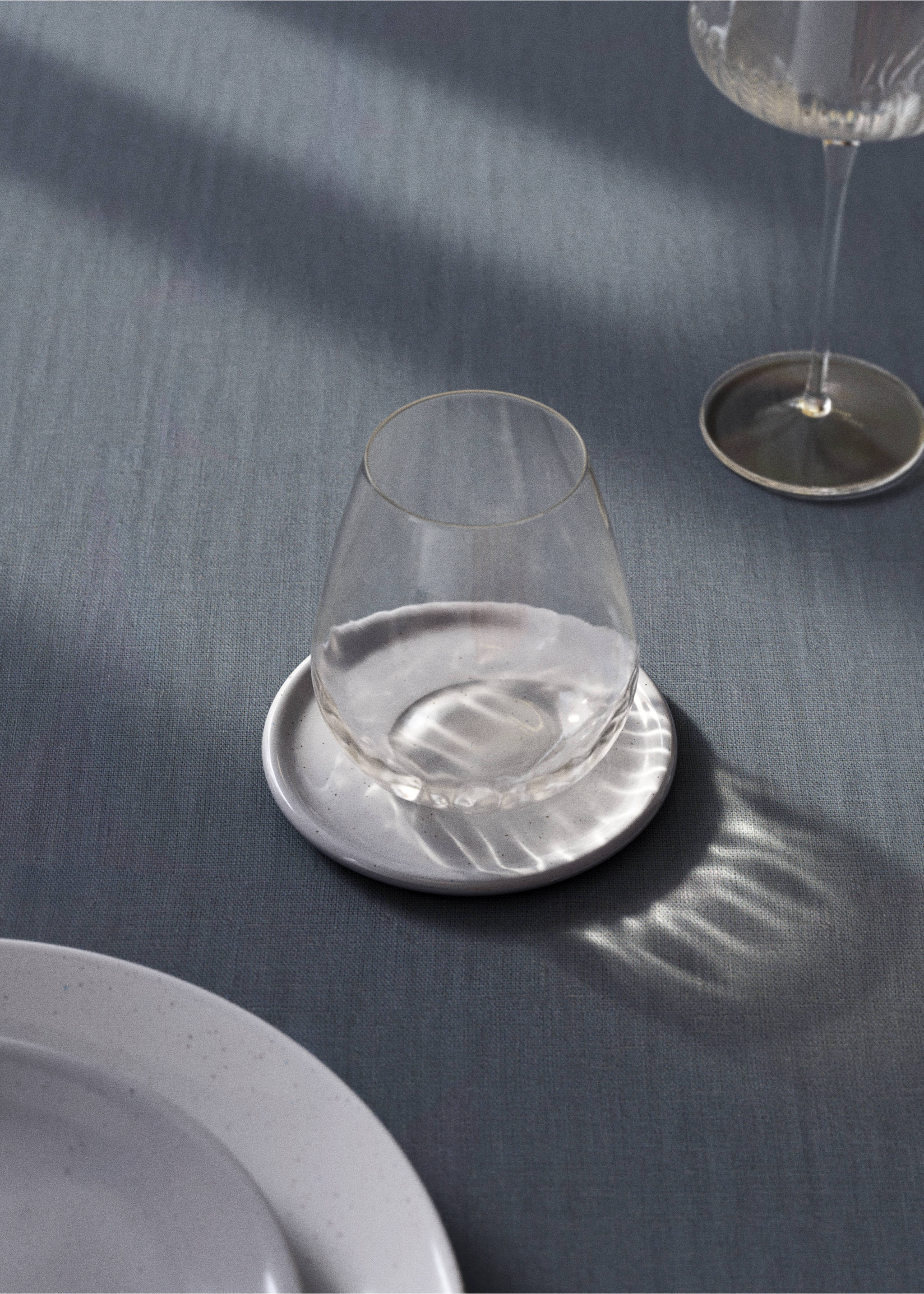 Stoneware coasters with spots - General plane, Blue. Ref: 37003313-00.