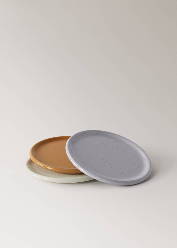 Stoneware coasters with spots — Blue