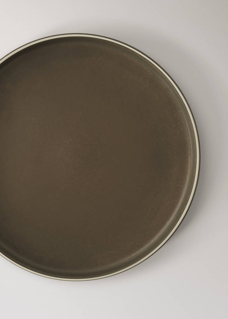 Stoneware dessert plate — Chocolate