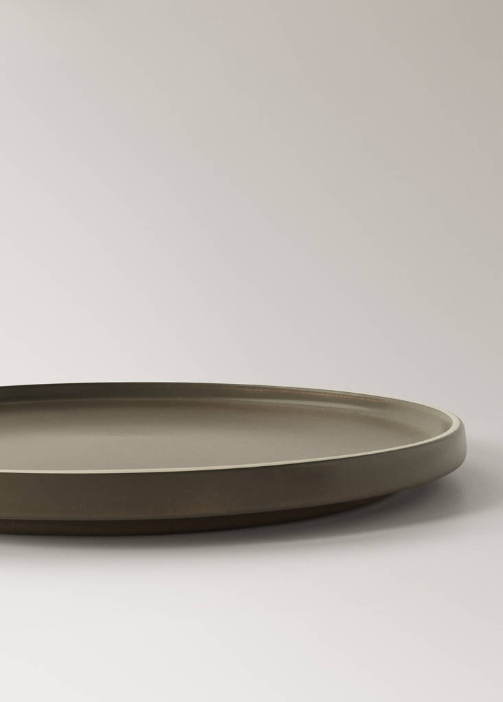 Stoneware dessert plate — Chocolate