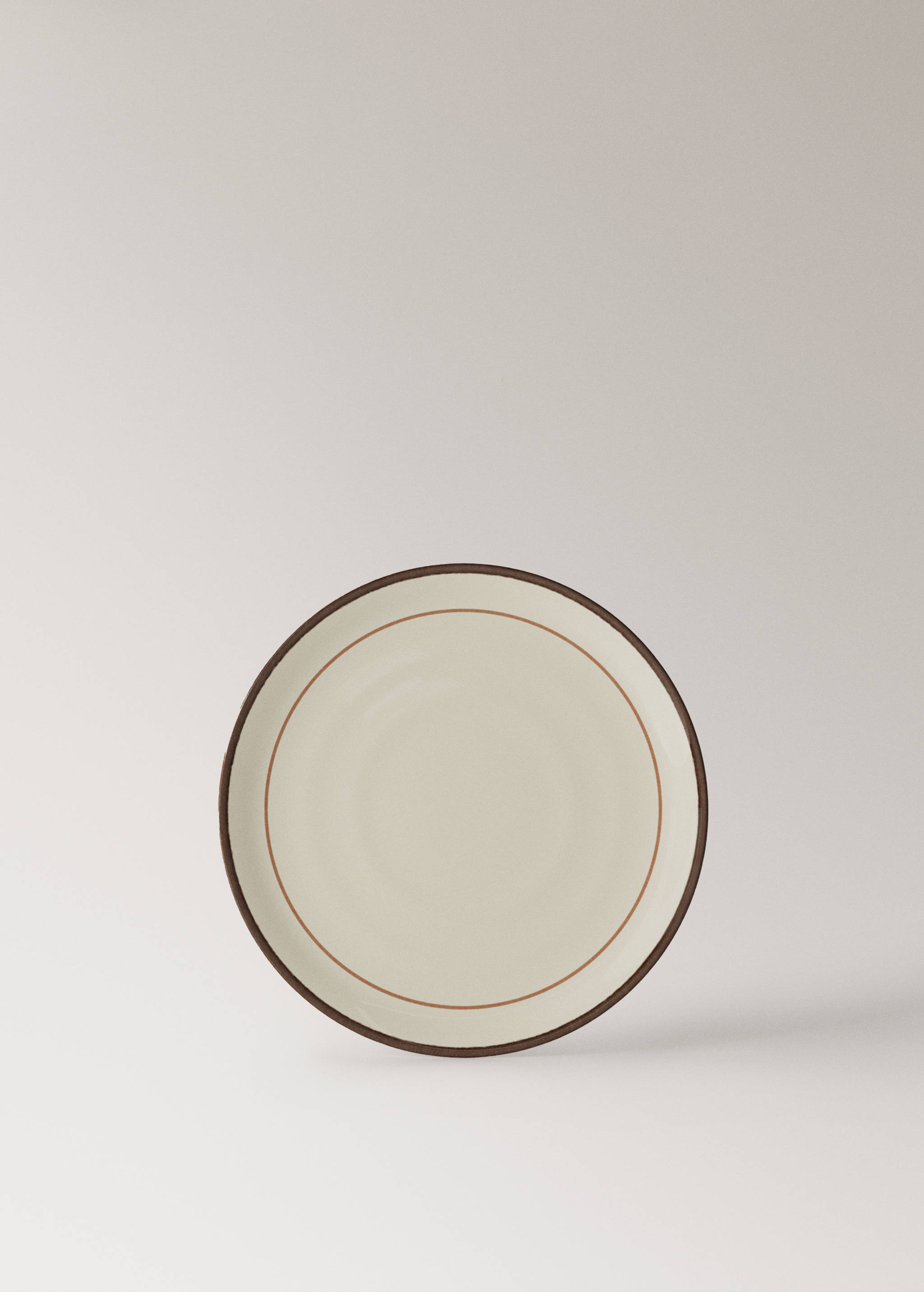 Hand-painted stoneware dessert plate - Article without model