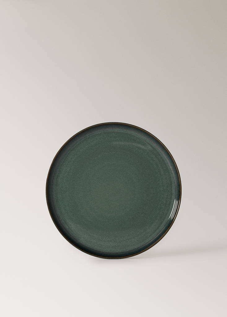 Smooth stoneware dinner plate — Coffee