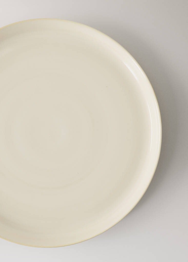 Smooth stoneware dinner plate — Prussian Blue