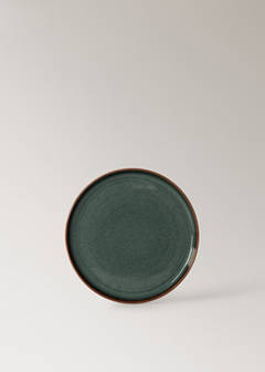 Smooth stoneware dinner plate — Petrol Blue 5