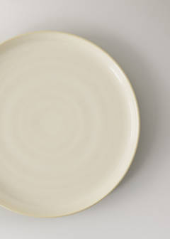 Smooth stoneware dinner plate — Leather 2