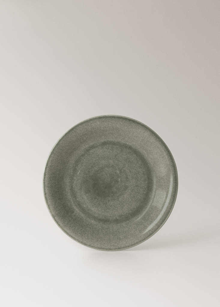 Gradient stoneware flat plate — Forest Green