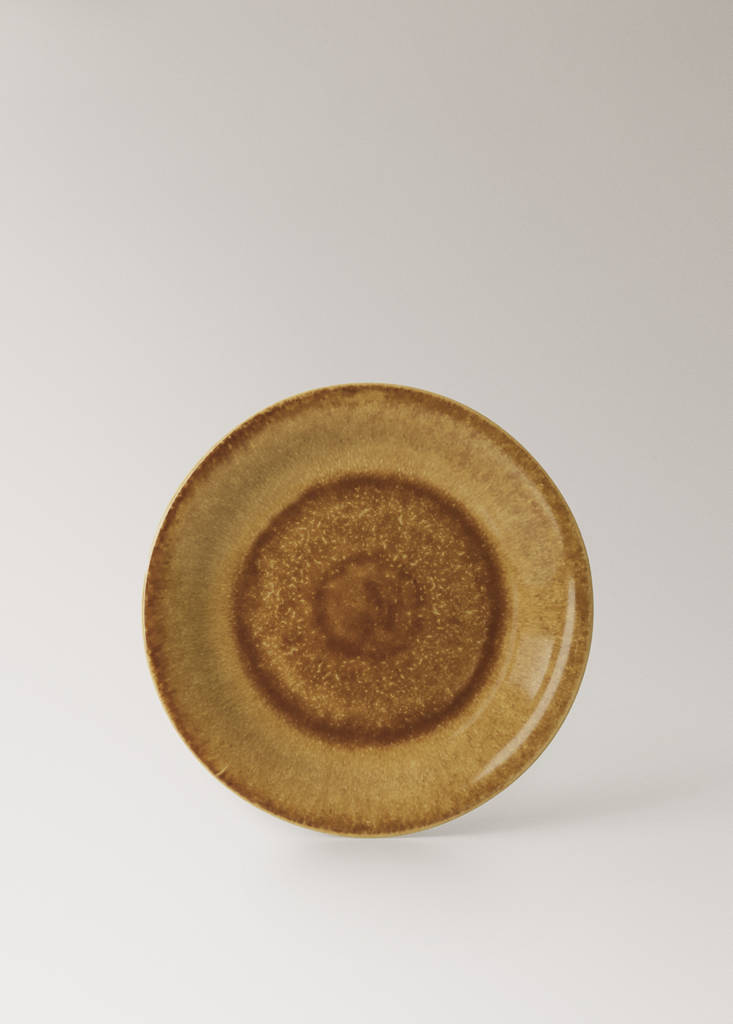 Gradient stoneware flat plate — Leather