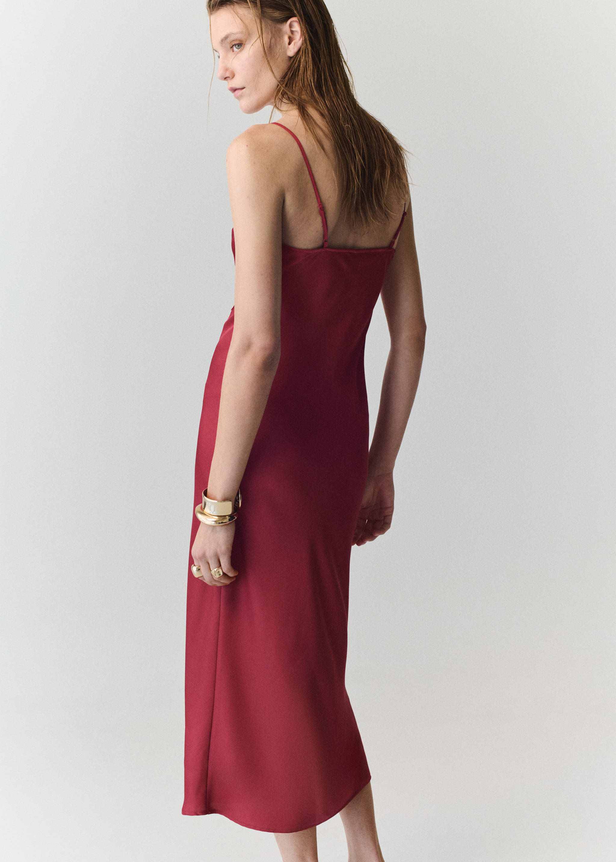 Satin lace dress - Reverse of the article