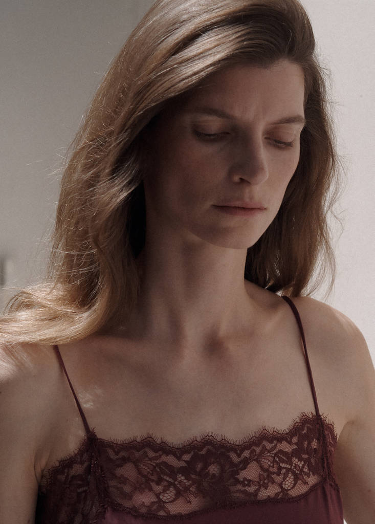 Lace camisole dress — Cherry