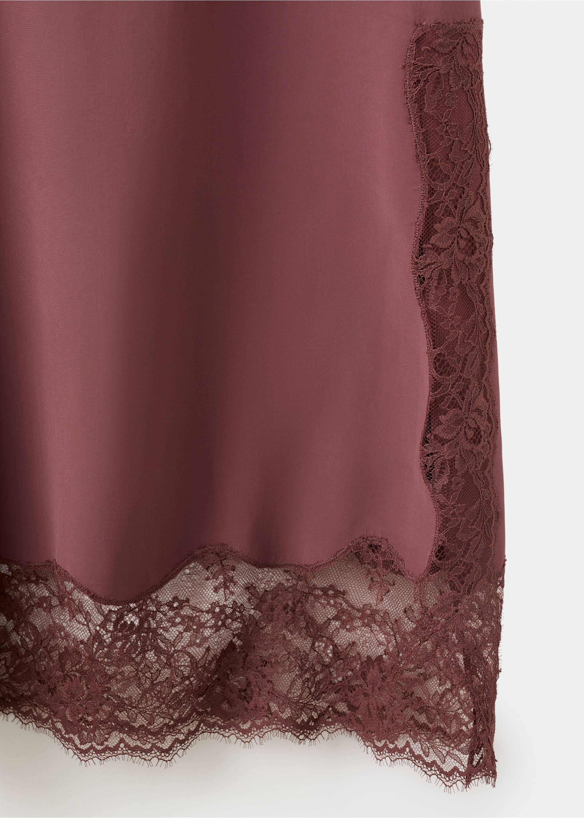 Lace camisole dress - Details of the article 0, Cherry. Ref: 37003874-00.