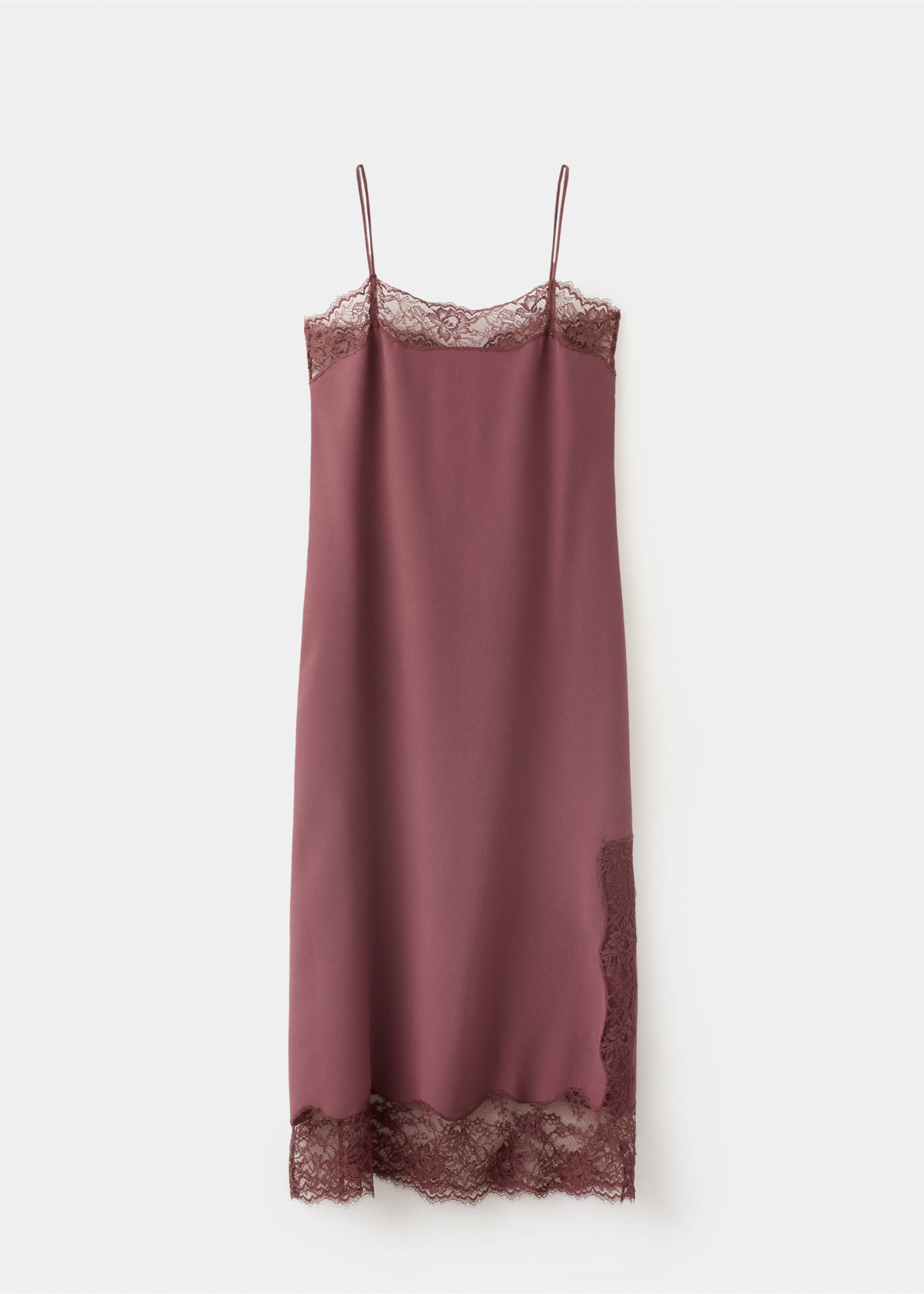 Lace camisole dress - Article without model, Cherry. Ref: 37003874-00.