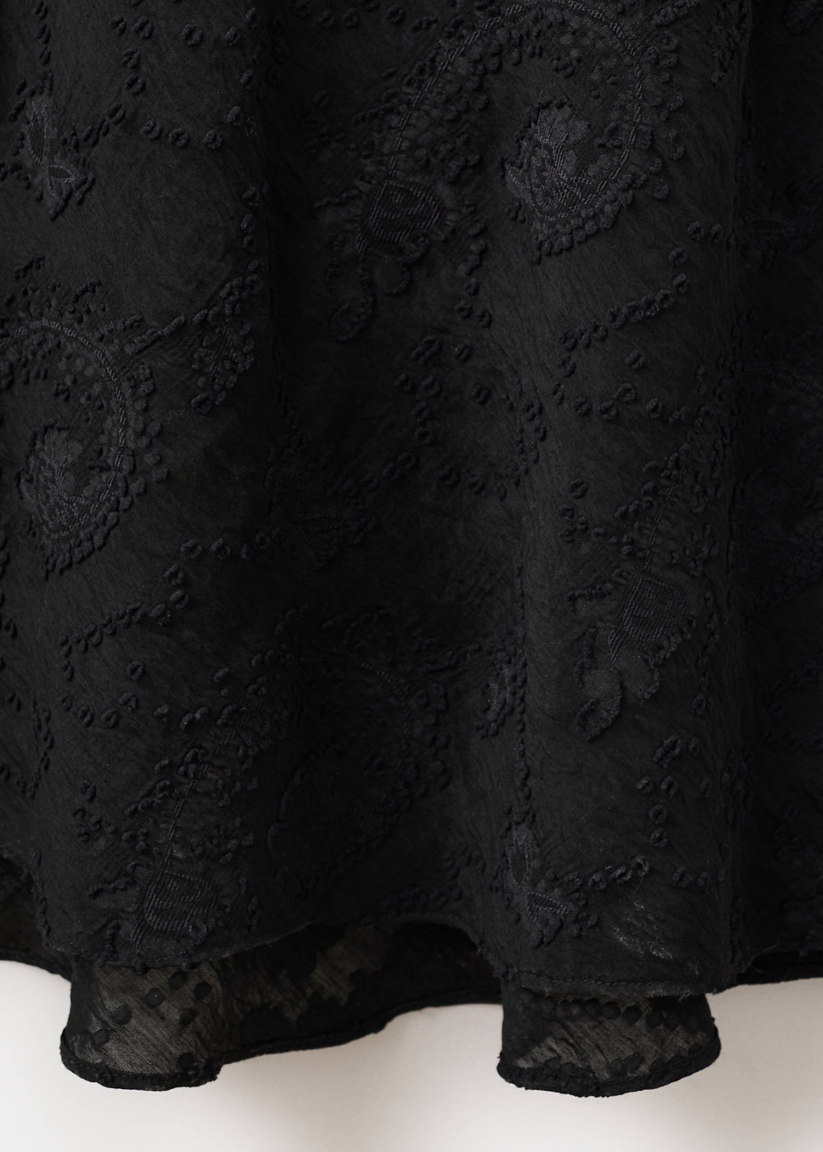 Embroidered dress with back neckline — Black