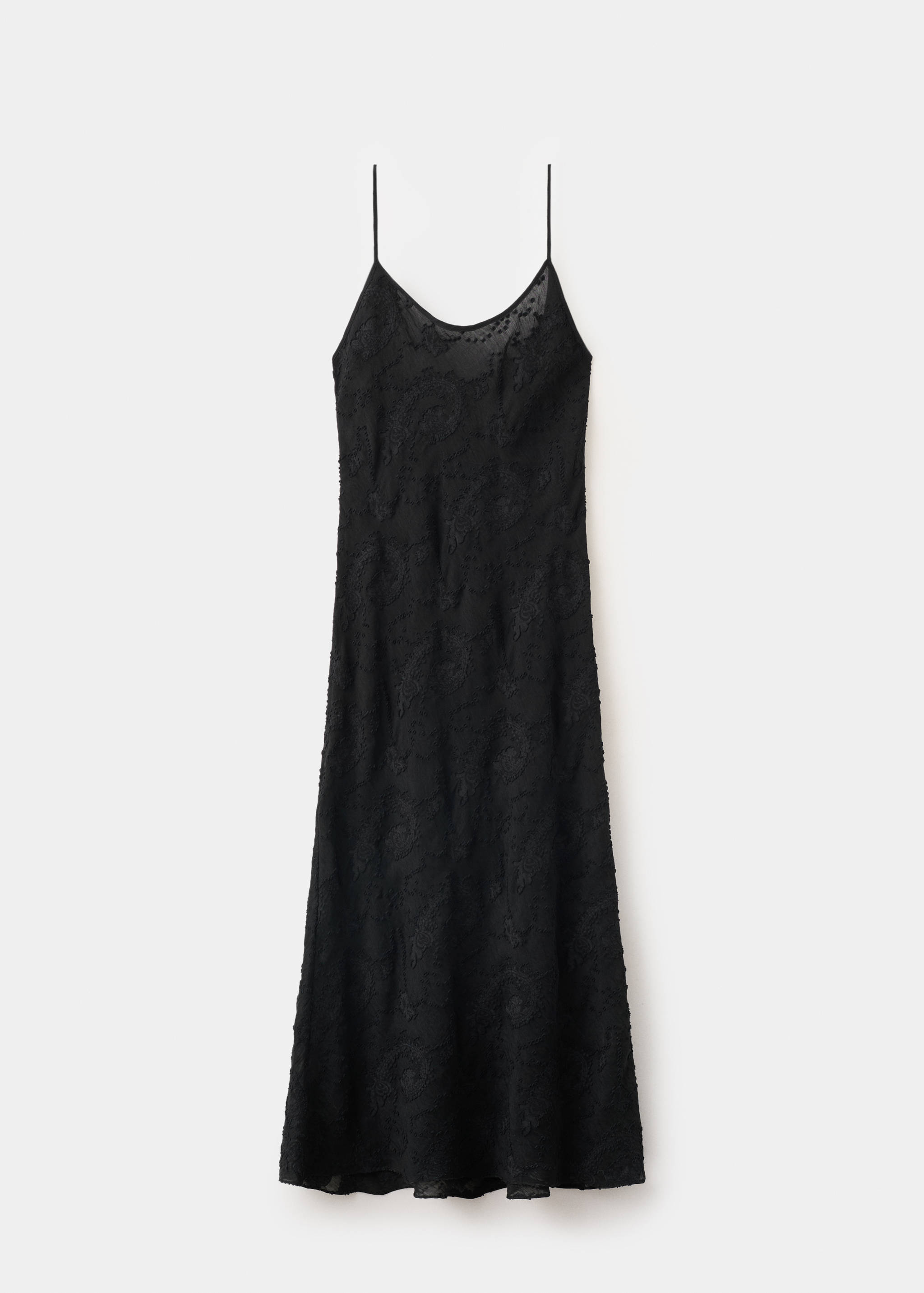 Chiffon dress with embroidered details - Article without model