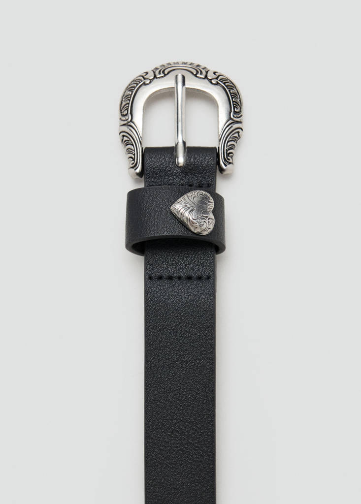 Metal detail belt — Black