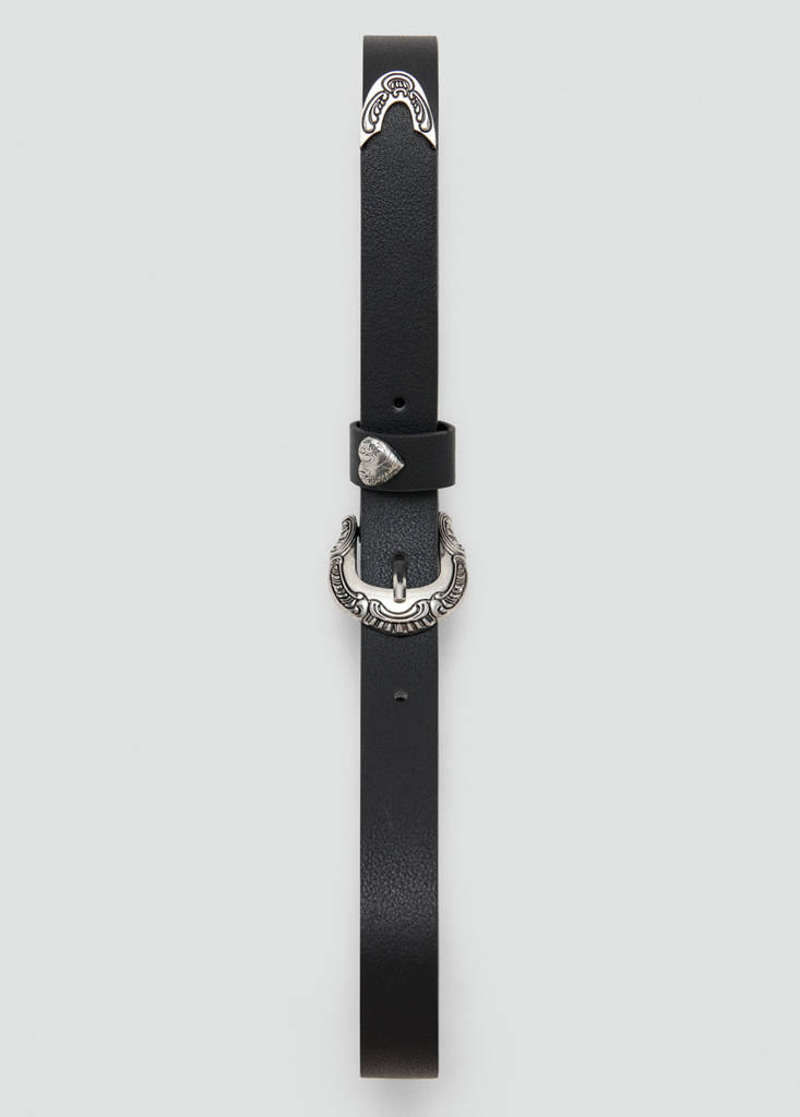 Metal detail belt — Black
