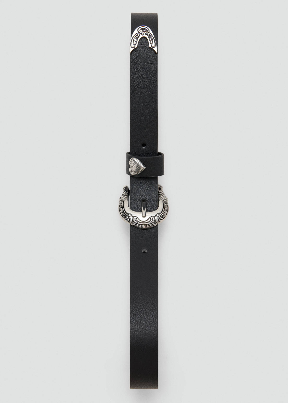 Metal detail belt — Black