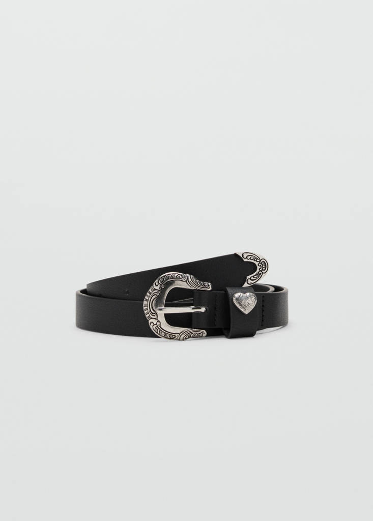 Metal detail belt — Black