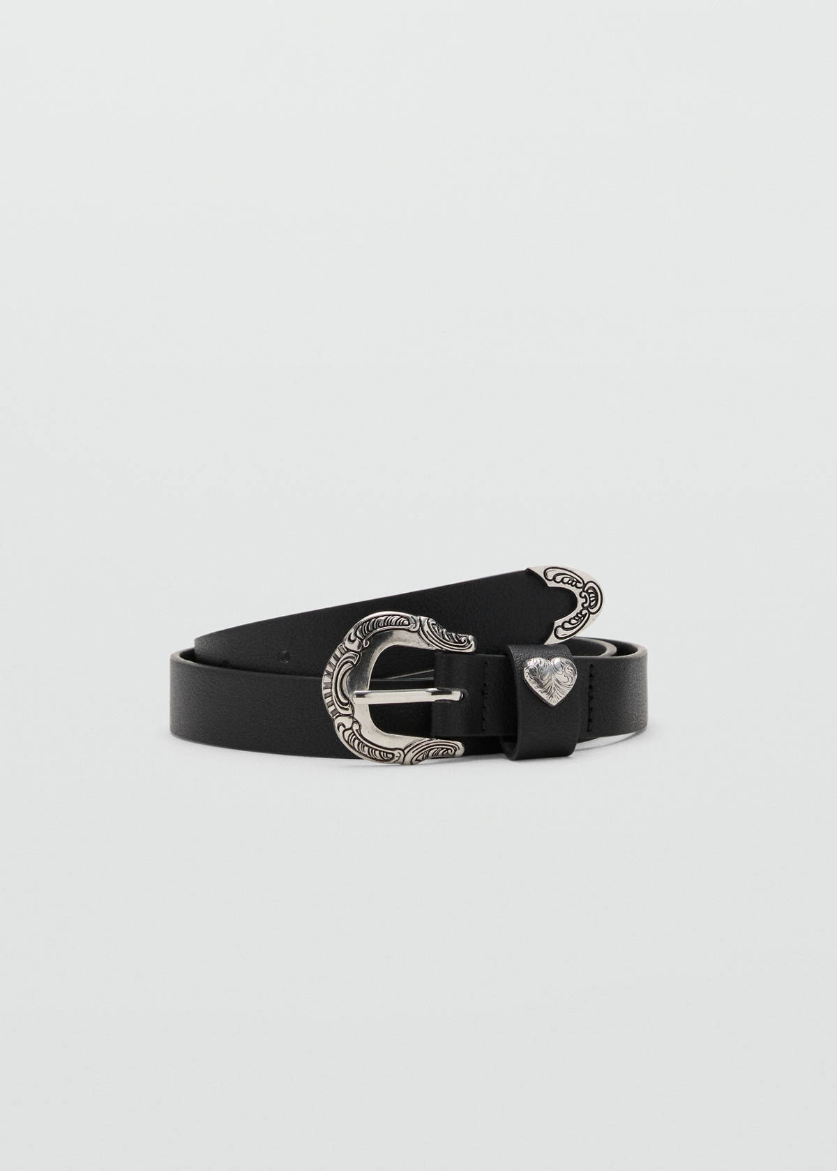Metal detail belt — Black