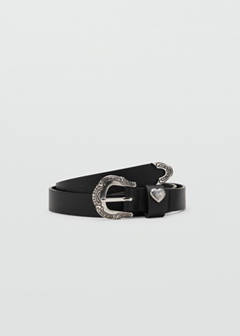 Metal detail belt — Black 1