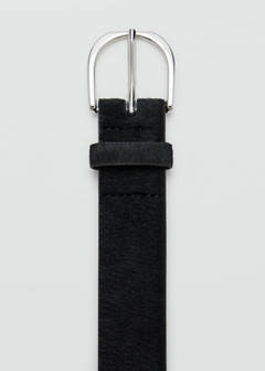 Leather fur belt — Black 3