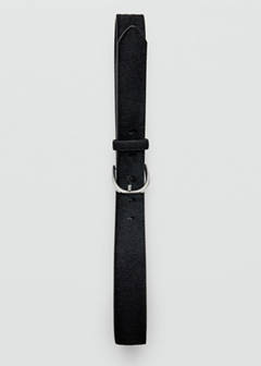 Leather fur belt — Black 4