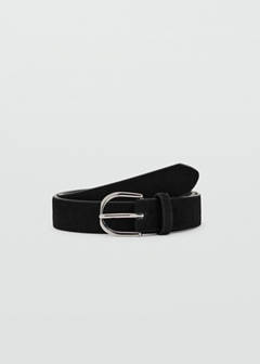 Leather fur belt — Black 1