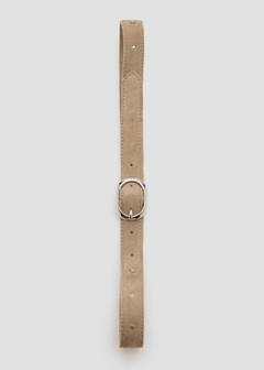 Stars leather belt — Sand 5