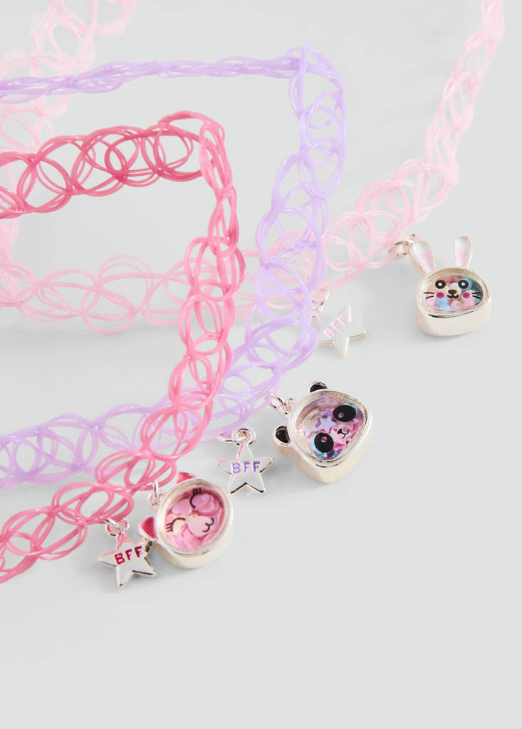 Pack of 3 chokers — Pink