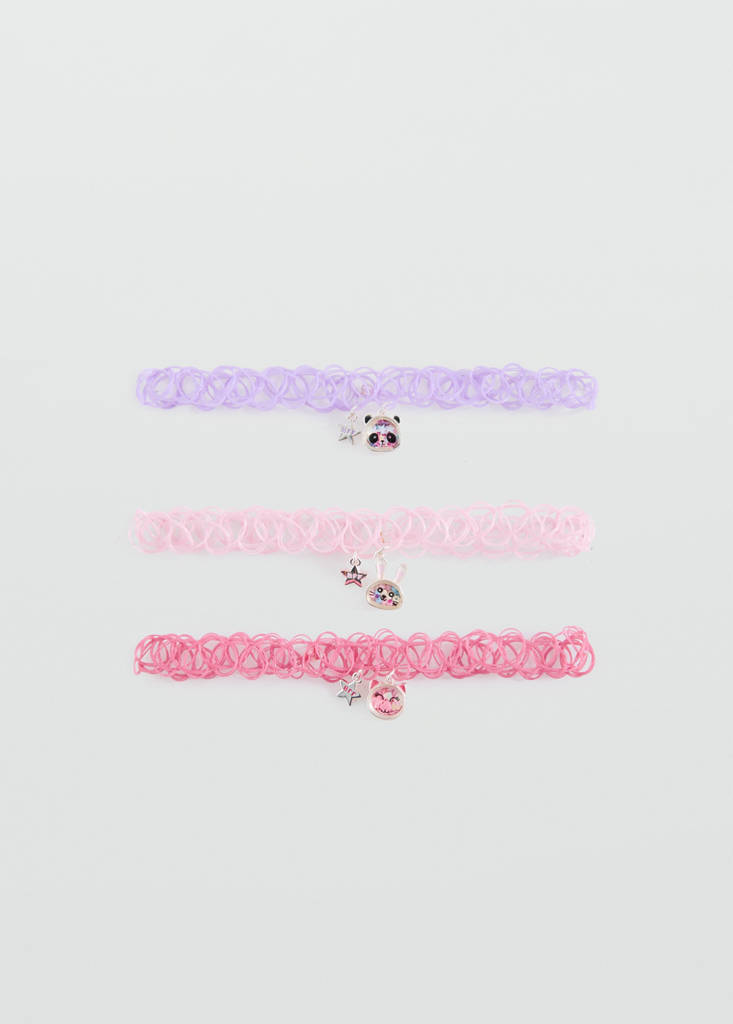 Pack of 3 chokers — Pink