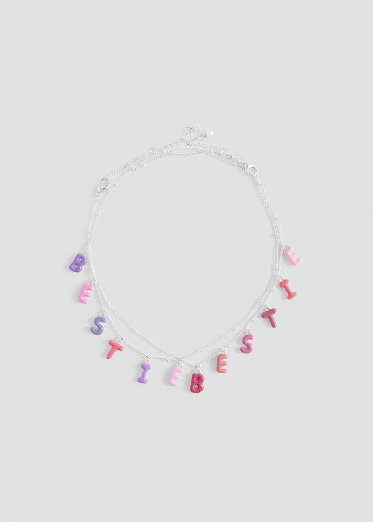 Pack of 2 letter necklaces — Silver