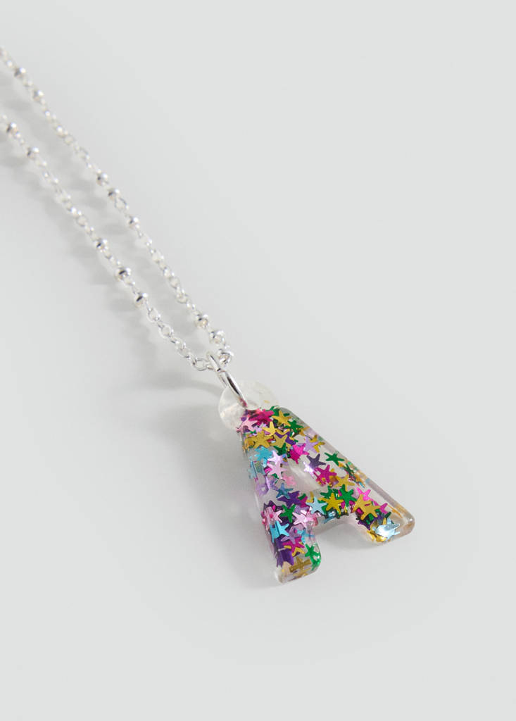 Letter Pendant Necklace — Silver