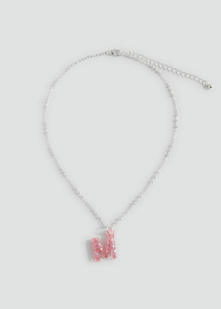 Letter Pendant Necklace — Silver