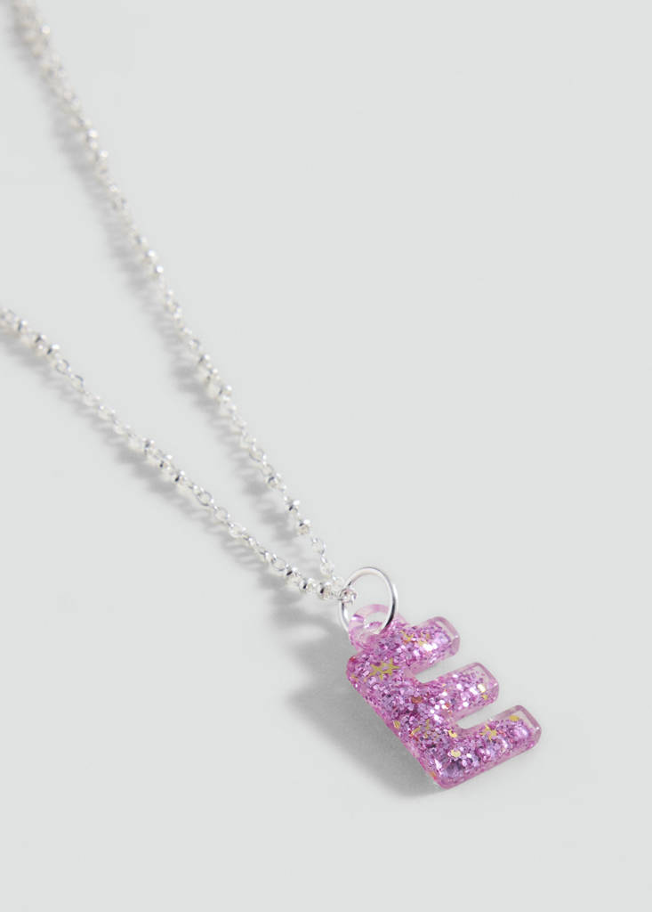 Letter Pendant Necklace — Silver