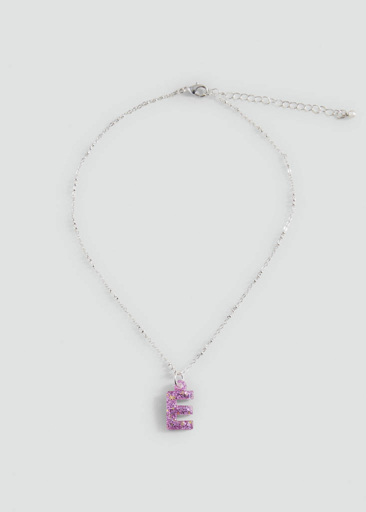 Letter Pendant Necklace — Silver
