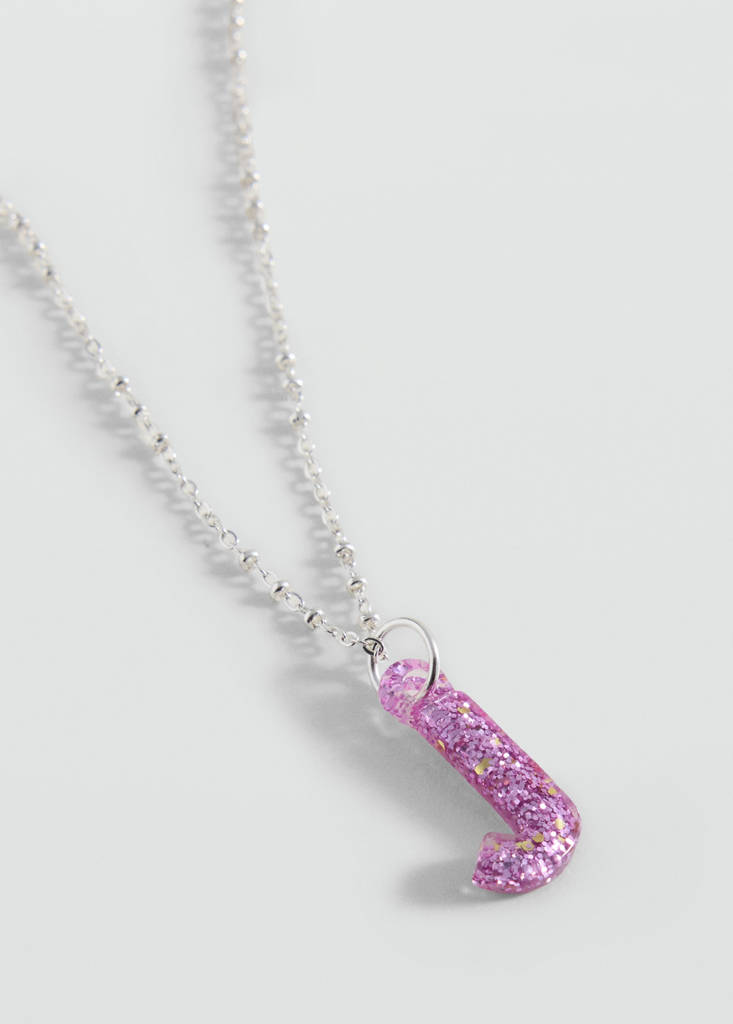 Letter Pendant Necklace — Silver
